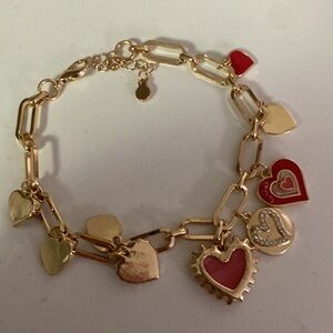Torrid Gold Heart Charm Bracelet